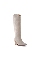 White Smoke Begging You Tall Boot | Sand Suede Boot