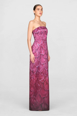 Lavender Cleo | Strapless Column Gown Formal Dress