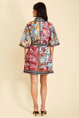 Bisque Aracati Mini Dress in Venetian Patchwork Mini Dress