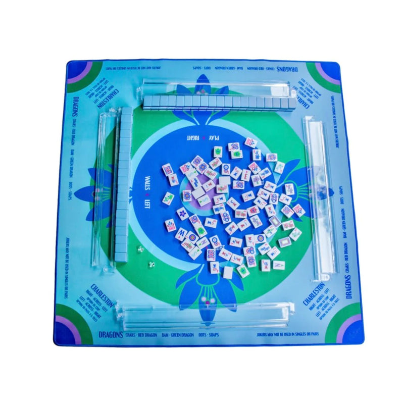 Medium Turquoise Mahjong Rack & Pusher Set Games