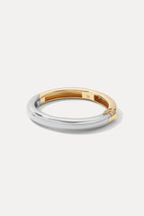 White Smoke Mixed Metal Cleo Cuff Bracelet Bracelet