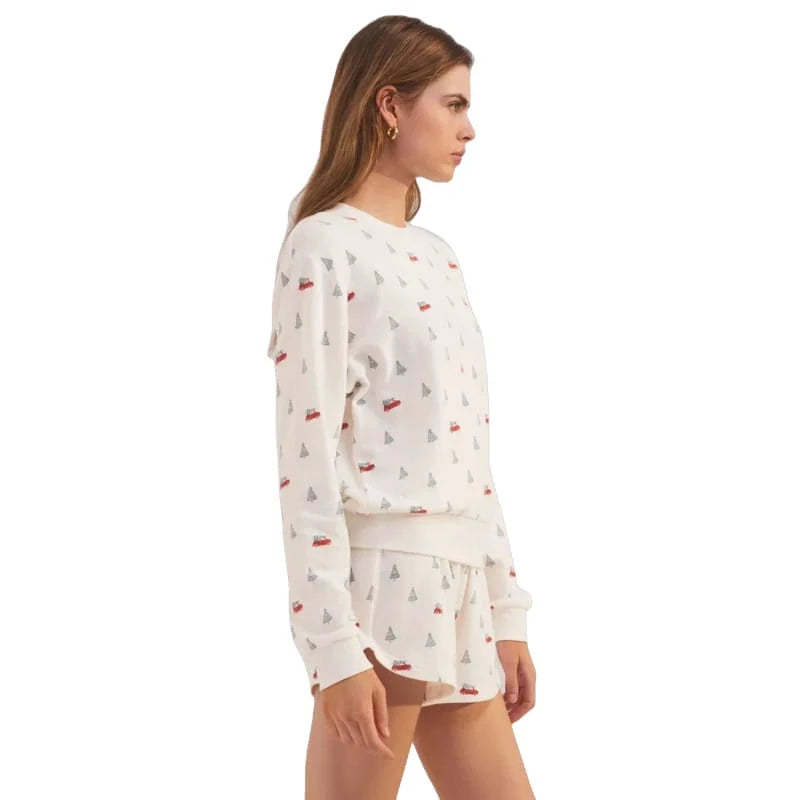 Light Gray Classic Tree Long Sleeve Top Top