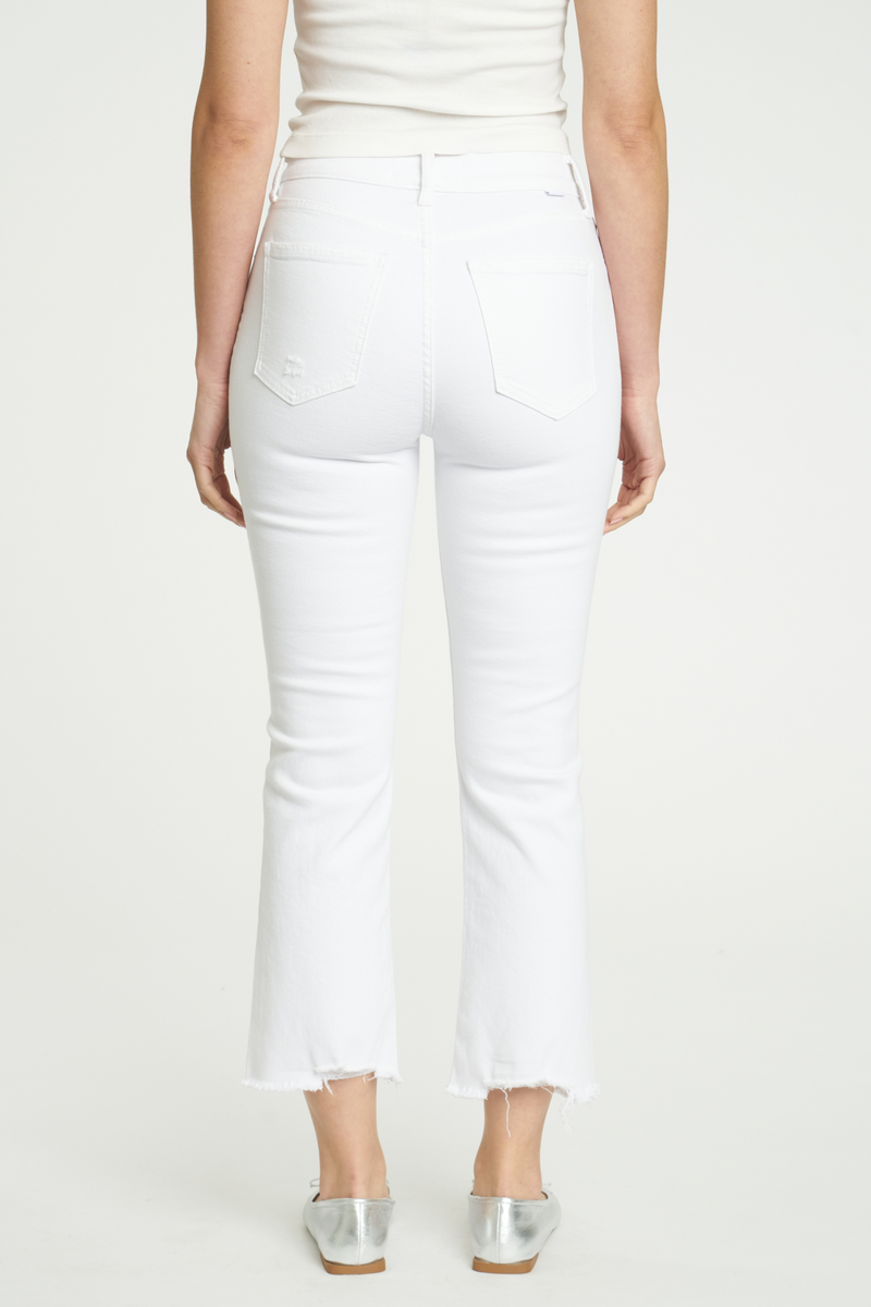 Lavender Shy Girl High Rise Crop Flare | White Lightening Jeans