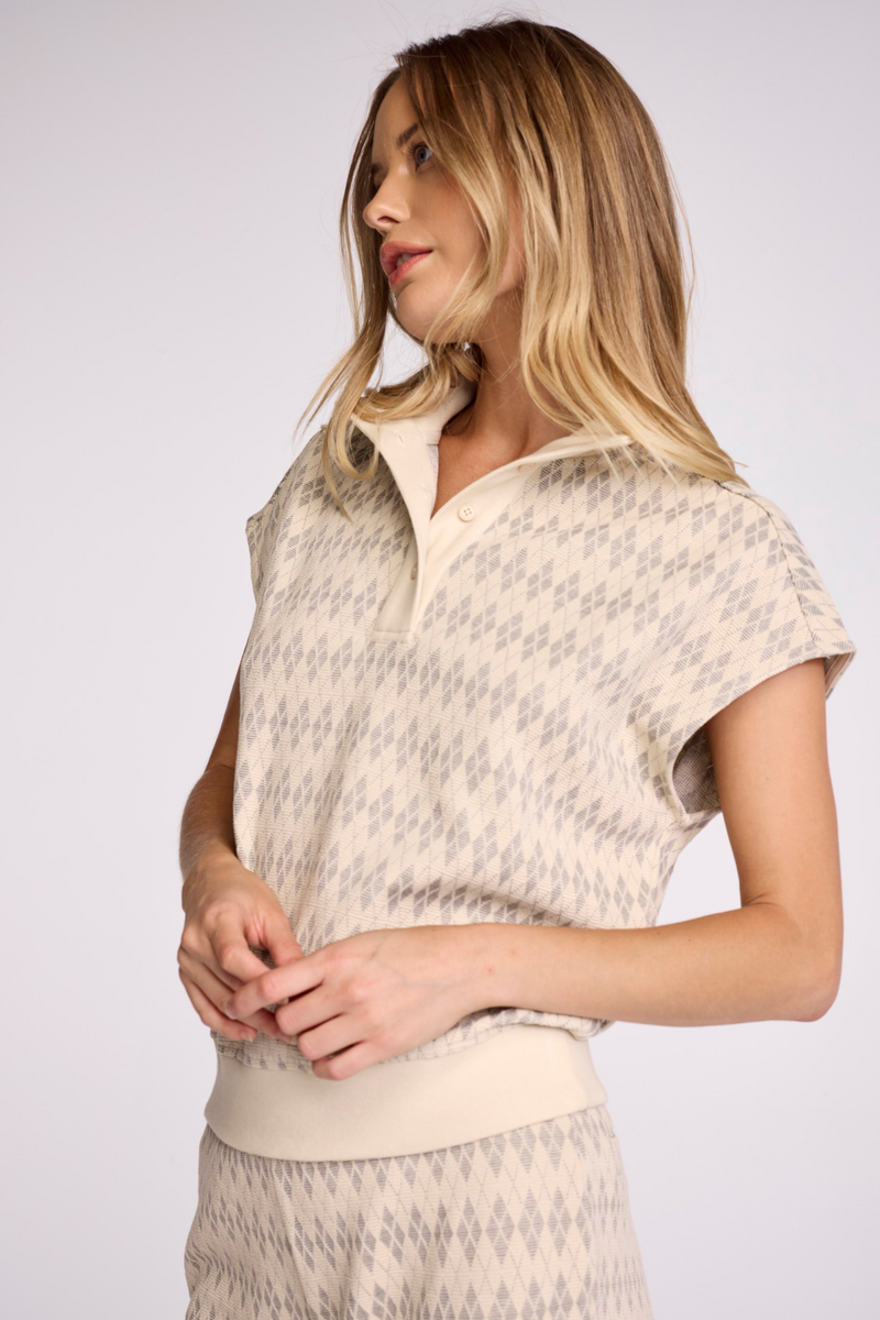 Light Gray Corey Popover Top