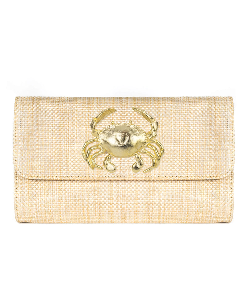 Wheat Avery Straw Clutch Handbags