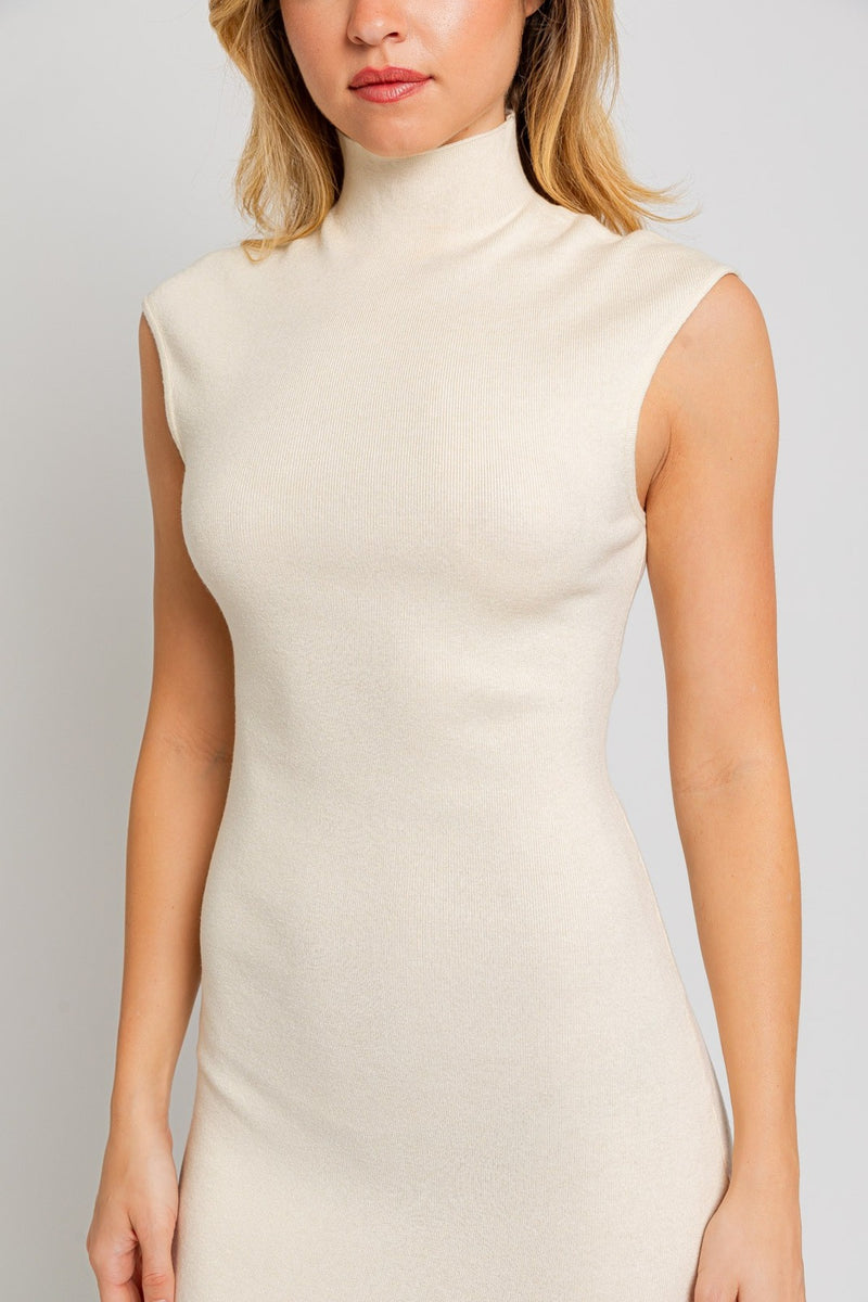 Light Gray Cozy Contour Midi Dress Dress