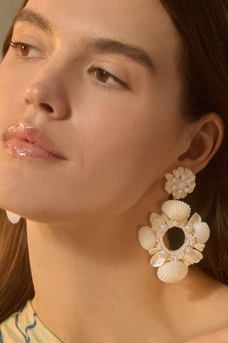 Rosy Brown Arzina Drop Earrings Earring