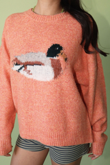 Dark Salmon Mallard Muse Sweater Sweater