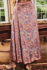 Rosy Brown Arden Skirt in Lucent Lights Midi Skirt