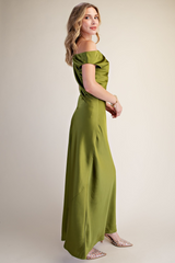 Antique White The Look Of Love Satin Maxi