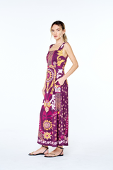 White Smoke Enza Engineer Print Shift Dress Maxi Dress