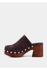 Lavender Geneva Clog | Brown Suede Clogs
