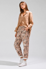 Light Gray Bad Habit Camo Pants in Pink Combo Pant