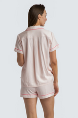 Lavender Charleston Pink Stripe Short Pajama Set PJ Set