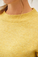 Light Goldenrod Wool Cozy Cropped Sweater Sweater