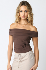 Lavender Sara Off Shoulder Top Top
