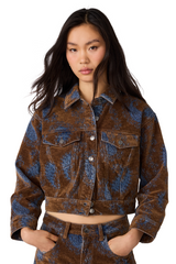 White Smoke Dove Jacket in Teal Paisley Jacket