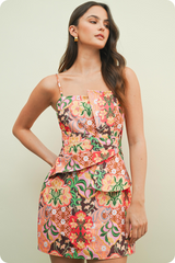 Antique White Secret Garden Floral Mini Dress Mini Dress