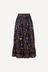 Seashell Morgan Midi Skirt in Bois Print Midi Skirt