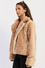 Lavender Fawn Of A Kind Faux Fur Coat Coats & Jackets