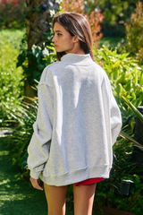 Gray Reversible USA/America Graphic Sweatshirt Sweatshirt