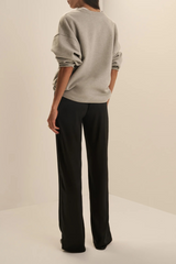 Gray The Embroidery Collegiate Sweatshirt Sweatshirt