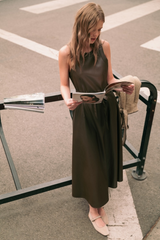 Tan Rebel Belle Faux Leather Midi Dress Midi Dress