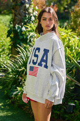 Black Reversible USA/America Graphic Sweatshirt Sweatshirt