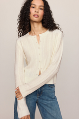 Light Gray Medina Cable Cardigan Cardigan