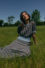 Dark Olive Green Gerty Skirt in Dewfall Maxi Skirt