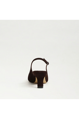 Bianka Slingback Pump | Cafe Noir Suede