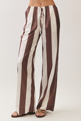 Light Gray All In Line Striped Pants Pant