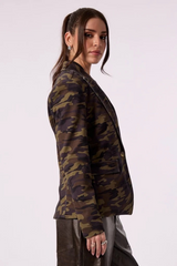 Lavender Helen Fireside Blazer With Puffer Insert in Camo Blazer