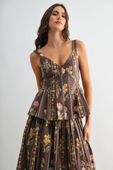 Lavender Autumn Romance Floral Top Top