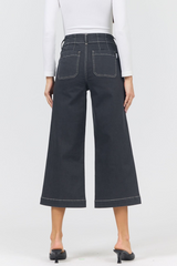 Audrey High Rise Wide Leg Pant | Washed Black