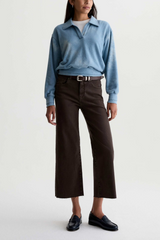 Lavender Saige Wide Leg Crop | Sulfur Burnt Umber Jeans