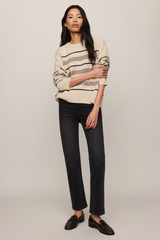 Gray Cirrus Stripe Sweater Sweater