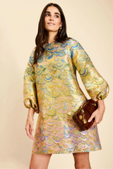 Bisque Rosanna Mini Dress in Gilded Marble Mini Dress