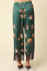 Wheat Vera Floral Lace Trim Pants Pant