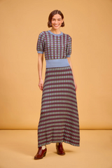 Tan Gerty Skirt in Dewfall Maxi Skirt