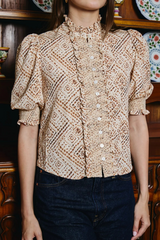 Zinny Top Wuthering Winds Print Top