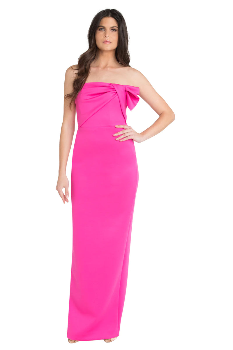 Hot Pink Divina | Neoprene Gown Formal Dress