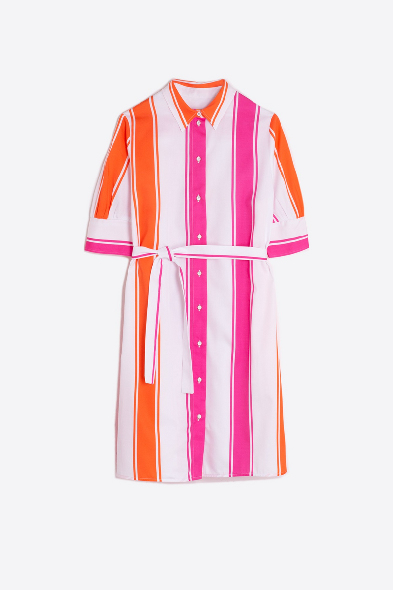 White Smoke Hester Dress - Pink Orange Mini Dress