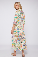 Light Gray Natalia Dress - Villajoyosa Midi Dress
