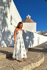 Gray Susan Dress in Blue Flowers Maxi Dress