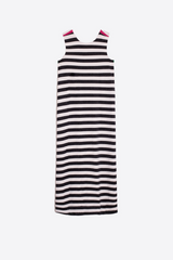 White Smoke Zina Dress in Multicolor Stripe Maxi Dress