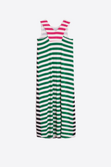 White Smoke Zina Dress in Multicolor Stripe Maxi Dress