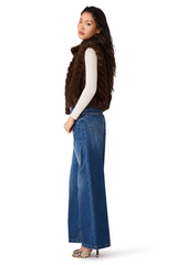 White Smoke Luxie Vest Faux Fur Vest