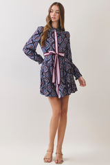 Light Gray Medallion Maven Mini Dress Mini Dress