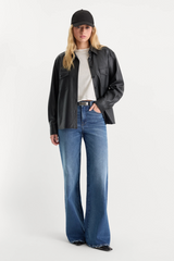 Lavender Soft Tech Good Petite Palazzo Jeans in Ridicule Jeans